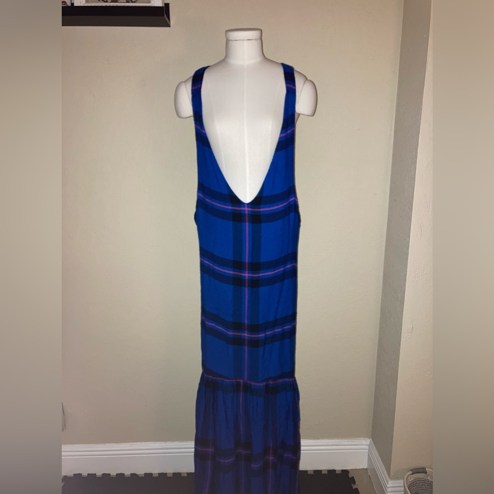 Urban Outfitters Cooperative Drop-Waist Plaid Dress